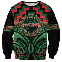 Aotearoa Ngai Tuhoe Personalised Sweatshirt Maori Iwi Poutama Puhoro Tattoo LT14 Unisex Green - Polynesian Pride