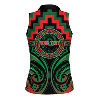 Aotearoa Ngai Tuhoe Personalised Women Sleeveless Polo Shirt Maori Iwi Poutama Puhoro Tattoo LT14 - Polynesian Pride