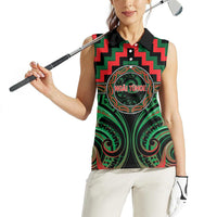 Aotearoa Ngai Tuhoe Personalised Women Sleeveless Polo Shirt Maori Iwi Poutama Puhoro Tattoo LT14 - Polynesian Pride