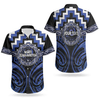Aotearoa Ngati Tuwharetoa Personalised Couples Matching Off Shoulder Short Dress and Hawaiian Shirt Maori Iwi Poutama Puhoro Tattoo LT14 - Polynesian Pride