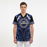 Aotearoa Ngati Tuwharetoa Personalised Scrub Top Maori Iwi Poutama Puhoro Tattoo LT14 - Polynesian Pride