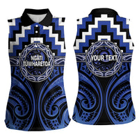 Aotearoa Ngati Tuwharetoa Personalised Women Sleeveless Polo Shirt Maori Iwi Poutama Puhoro Tattoo LT14 - Polynesian Pride