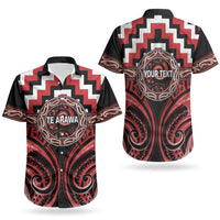 Aotearoa Te Arawa Personalised Couples Matching Tank Maxi Dress and Hawaiian Shirt Maori Iwi Poutama Puhoro Tattoo LT14 - Polynesian Pride