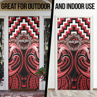 Aotearoa Te Arawa Personalised Door Cover Maori Iwi Poutama Puhoro Tattoo LT14 - Polynesian Pride