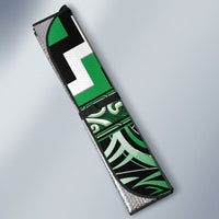 Aotearoa Ngai Tahu Auto Sun Shade Maori Iwi Poutama Puhoro Tattoo LT14 - Polynesian Pride