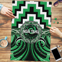 Aotearoa Ngai Tahu Puzzle Maori Iwi Poutama Puhoro Tattoo LT14 Green - Polynesian Pride