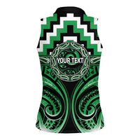 Aotearoa Ngai Tahu Personalised Women Sleeveless Polo Shirt Maori Iwi Poutama Puhoro Tattoo LT14 - Polynesian Pride
