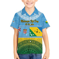 Personalised Malampa Fiji Day Hawaiian Shirt 10 October Fijian Tapa Flag Style