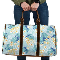Pastel Cyan Tropical Hawaii Travel Bag Seamless Monstera Plumeria Hawaiian Pattern LT14 Pastel Cyan - Polynesian Pride
