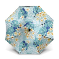Pastel Cyan Tropical Hawaii Umbrella Seamless Monstera Plumeria Hawaiian Pattern LT14 One Size Folded 11.42 inch Opened Diameter 37.4 inch Pastel Cyan - Polynesian Pride