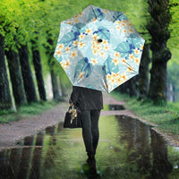 Pastel Cyan Tropical Hawaii Umbrella Seamless Monstera Plumeria Hawaiian Pattern LT14 - Polynesian Pride
