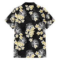 Black Tropical Hawaii Hawaiian Shirt Seamless Monstera Plumeria Hawaiian Pattern - Polynesian Pride