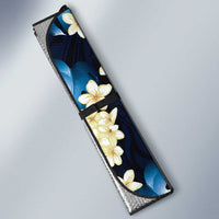 Blue Tropical Hawaii Auto Sun Shade Seamless Monstera Plumeria Hawaiian Pattern LT14 - Polynesian Pride