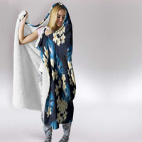 Blue Tropical Hawaii Hooded Blanket Seamless Monstera Plumeria Hawaiian Pattern LT14 - Polynesian Pride