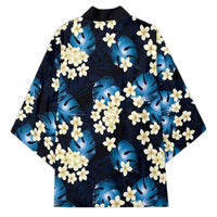 Blue Tropical Hawaii Kimono Seamless Monstera Plumeria Hawaiian Pattern - Polynesian Pride