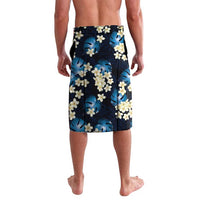 Blue Tropical Hawaii Lavalava Seamless Monstera Plumeria Hawaiian Pattern - Polynesian Pride