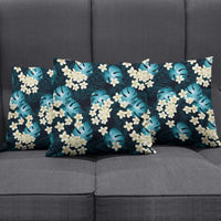 Dark Cyan Tropical Hawaii Pillow Cover Seamless Monstera Plumeria Hawaiian Pattern LT14 - Polynesian Pride