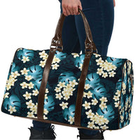 Dark Cyan Tropical Hawaii Travel Bag Seamless Monstera Plumeria Hawaiian Pattern LT14 - Polynesian Pride