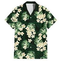 Green Tropical Hawaii Family Matching Puletasi and Hawaiian Shirt Seamless Monstera Plumeria Hawaiian Pattern - Polynesian Pride