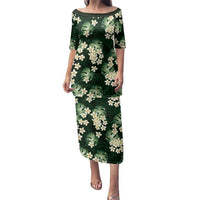 Green Tropical Hawaii Family Matching Puletasi and Hawaiian Shirt Seamless Monstera Plumeria Hawaiian Pattern - Polynesian Pride