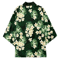 Green Tropical Hawaii Kimono Seamless Monstera Plumeria Hawaiian Pattern - Polynesian Pride