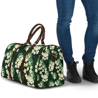 Green Tropical Hawaii Travel Bag Seamless Monstera Plumeria Hawaiian Pattern LT14 - Polynesian Pride