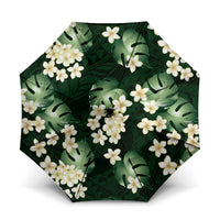 Green Tropical Hawaii Umbrella Seamless Monstera Plumeria Hawaiian Pattern LT14 One Size Folded 11.42 inch Opened Diameter 37.4 inch Green - Polynesian Pride