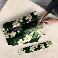 Green Tropical Hawaii Umbrella Seamless Monstera Plumeria Hawaiian Pattern LT14 - Polynesian Pride