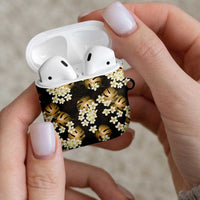 Gold Tropical Hawaii AirPods Case Seamless Monstera Plumeria Hawaiian Pattern LT14 - Polynesian Pride