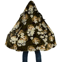 Gold Tropical Hawaii Cloak Seamless Monstera Plumeria Hawaiian Pattern LT14 Unisex Gold - Polynesian Pride