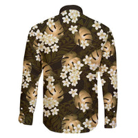 Gold Tropical Hawaii Family Matching Puletasi and Hawaiian Shirt Seamless Monstera Plumeria Hawaiian Pattern - Polynesian Pride
