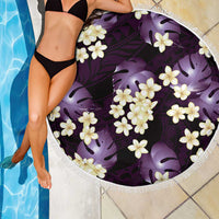 Purple Tropical Hawaii Beach Blanket Seamless Monstera Plumeria Hawaiian Pattern - Polynesian Pride