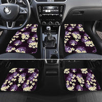 Purple Tropical Hawaii Car Mats Seamless Monstera Plumeria Hawaiian Pattern - Polynesian Pride