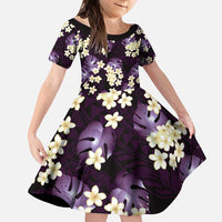 Purple Tropical Hawaii Family Matching Puletasi and Hawaiian Shirt Seamless Monstera Plumeria Hawaiian Pattern - Polynesian Pride