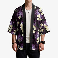 Purple Tropical Hawaii Kimono Seamless Monstera Plumeria Hawaiian Pattern - Polynesian Pride