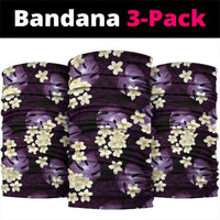 Purple Tropical Hawaii Neck Gaiter Seamless Monstera Plumeria Hawaiian Pattern - Polynesian Pride