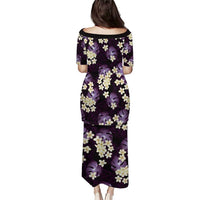Purple Tropical Hawaii Puletasi Seamless Monstera Plumeria Hawaiian Pattern - Polynesian Pride