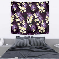 Purple Tropical Hawaii Tapestry Seamless Monstera Plumeria Hawaiian Pattern LT14 - Polynesian Pride
