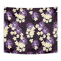 Purple Tropical Hawaii Tapestry Seamless Monstera Plumeria Hawaiian Pattern LT14 - Polynesian Pride