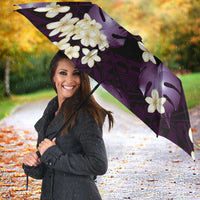 Purple Tropical Hawaii Umbrella Seamless Monstera Plumeria Hawaiian Pattern LT14 - Polynesian Pride