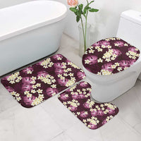 Pink Tropical Hawaii Bathroom Set Seamless Monstera Plumeria Hawaiian Pattern LT14 - Polynesian Pride