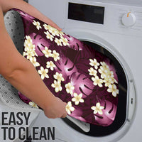 Pink Tropical Hawaii Bathroom Set Seamless Monstera Plumeria Hawaiian Pattern LT14 - Polynesian Pride
