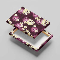 Pink Tropical Hawaii Canvas Wall Art Seamless Monstera Plumeria Hawaiian Pattern - Polynesian Pride