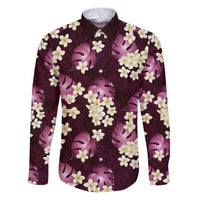 Pink Tropical Hawaii Family Matching Puletasi and Hawaiian Shirt Seamless Monstera Plumeria Hawaiian Pattern - Polynesian Pride