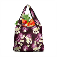 Pink Tropical Hawaii Grocery Bag Seamless Monstera Plumeria Hawaiian Pattern LT14 1-pack One Size Pink - Polynesian Pride