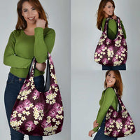 Pink Tropical Hawaii Grocery Bag Seamless Monstera Plumeria Hawaiian Pattern LT14 - Polynesian Pride