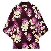 Pink Tropical Hawaii Kimono Seamless Monstera Plumeria Hawaiian Pattern - Polynesian Pride
