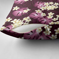 Pink Tropical Hawaii Pillow Cover Seamless Monstera Plumeria Hawaiian Pattern LT14 - Polynesian Pride