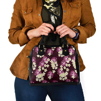 Pink Tropical Hawaii Shoulder Handbag Seamless Monstera Plumeria Hawaiian Pattern - Polynesian Pride