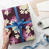 Pink Tropical Hawaii Wrapping Paper Seamless Monstera Plumeria Hawaiian Pattern - Polynesian Pride